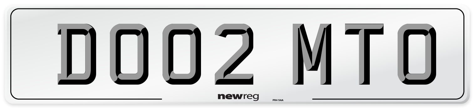 DO02 MTO Number Plate from New Reg
